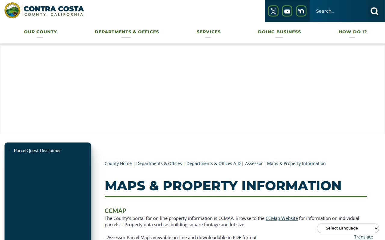 Contra Costa County people search assessor ParcelQuest property lookup