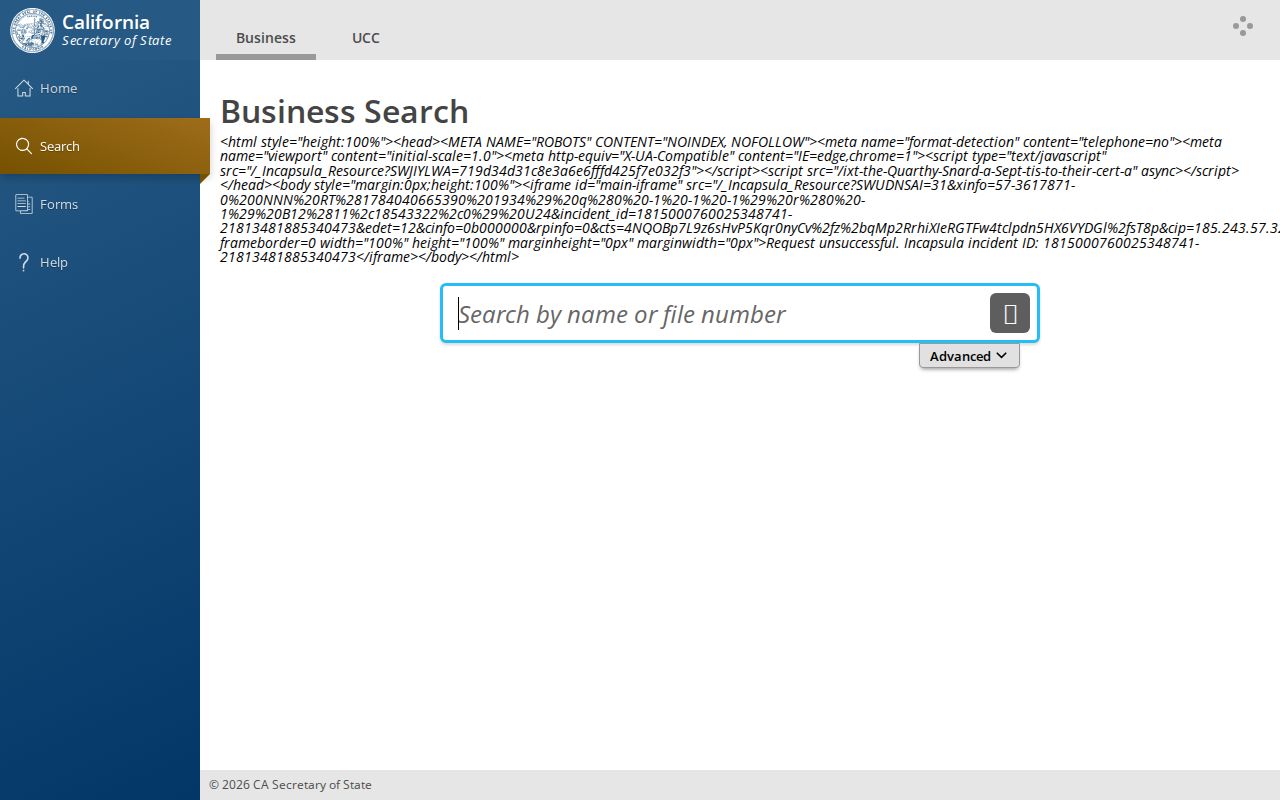 Contra Costa County public records Secretary of State business search